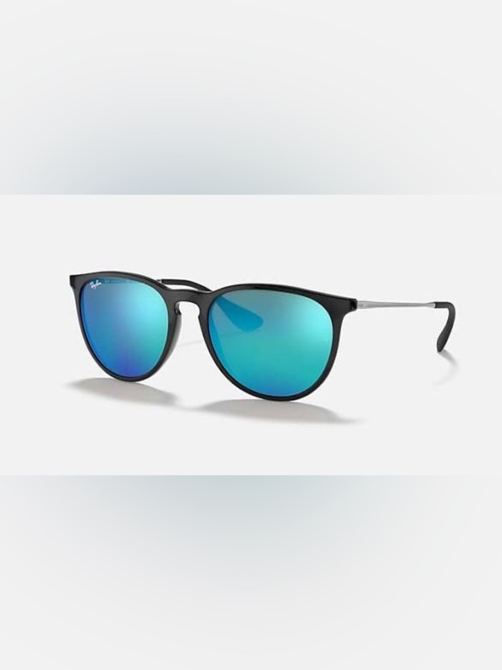 NEW Ray-Ban Erika RB4171 54-18-145 Black Frame Polarized Mirror Lens Sunglasses